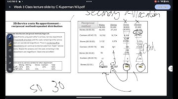 ACCT251 | Reciprocal Method-FULL EXAMPLE