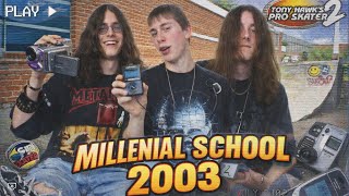 German millenials at school in 2003. Nostalgic Tape