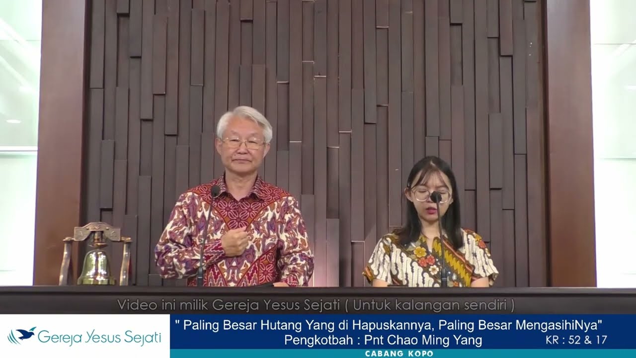 Paling Besar Hutang yang Dihapuskannya, Paling Besar Mengasihi-Nya (Pnt. Chao Ming Yang)