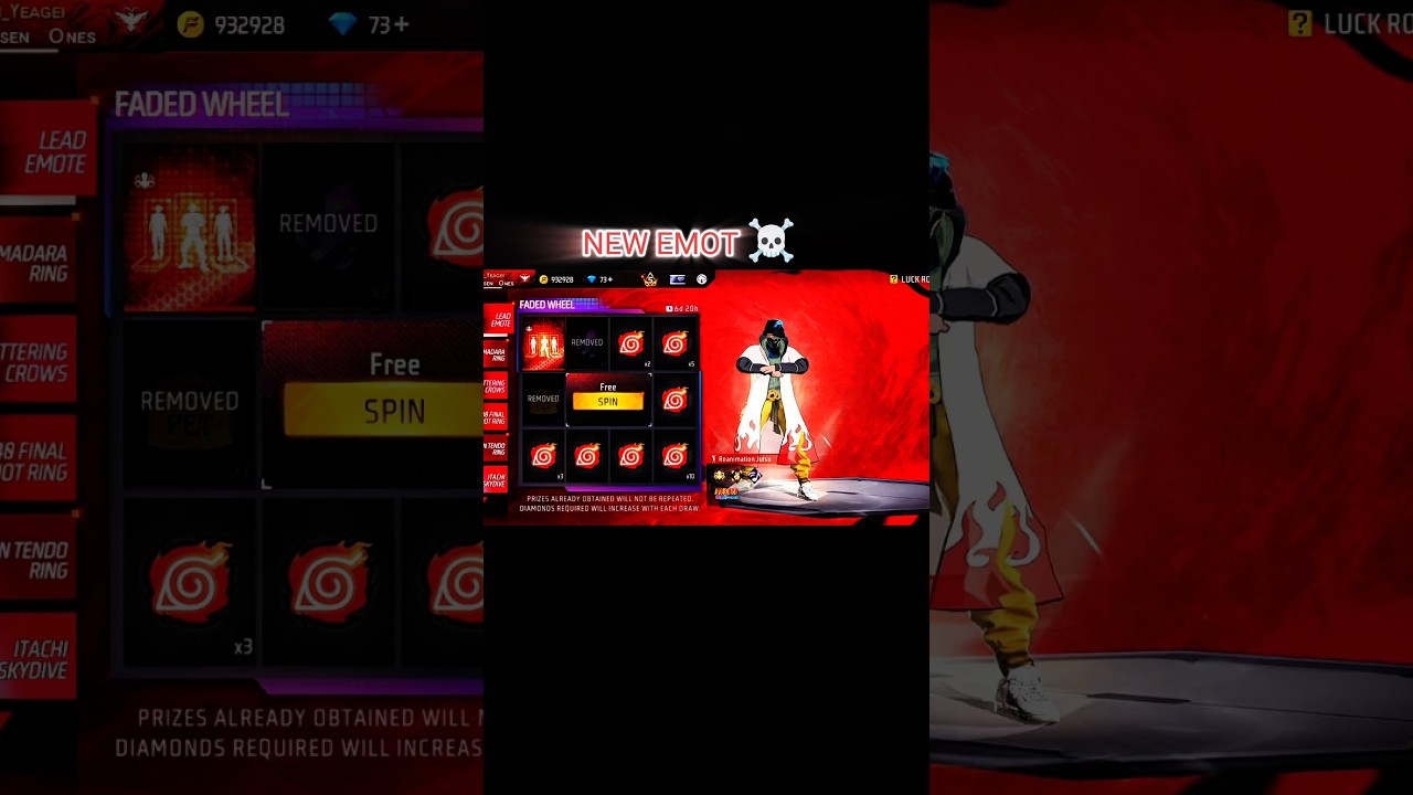 New Lead Emot Faded Wheel Event Spin - Garena Free Fire