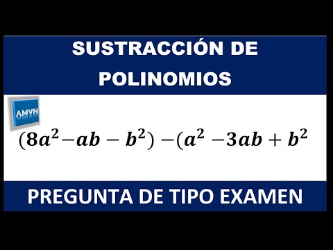 SUSTRACCIÓN DE POLINOMIOS (Pregunta de tipo examen 3)