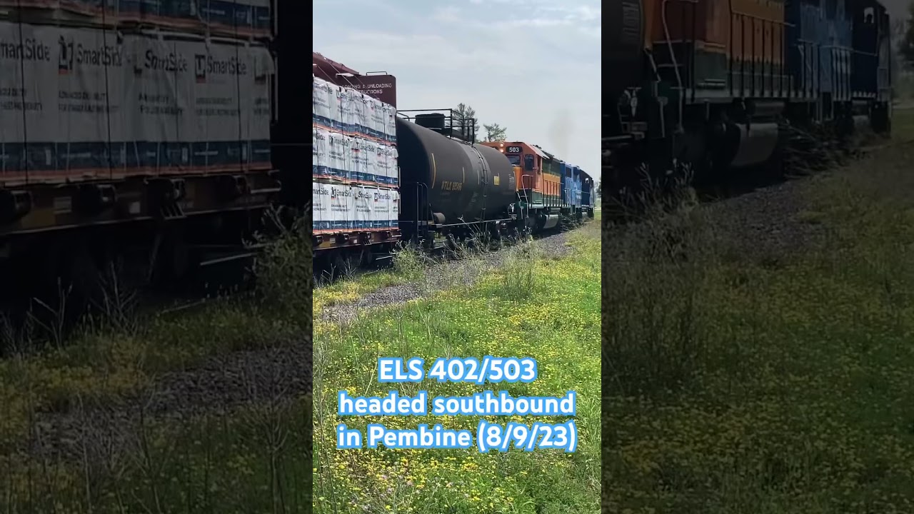 ELS 402/503 headed southbound in Pembine, WI (8/9/23) 