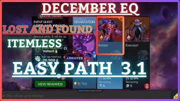 MCOC | EQ 3.1 | Easy Path | December EQ | LOST AND FOUND | Itemless |