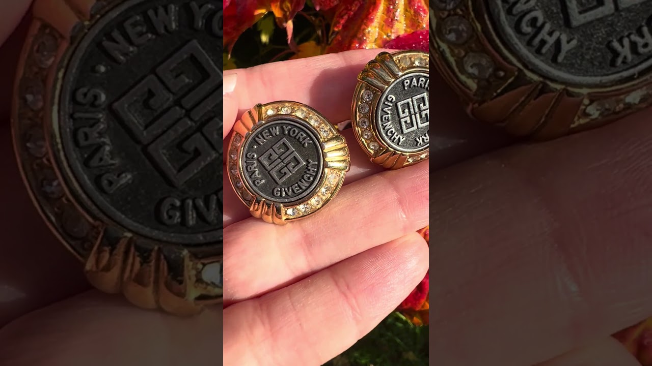 Vintage Givenchy Logo Earrings | Gadelles Vintage