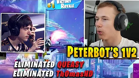 MrSavage SHOCKED After Peterbot Destroyed Queasy & Th0masHD (1v2) | FNCS Global Championship