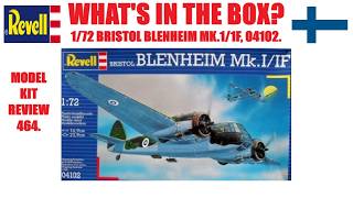 Whats In The Box? Revell 172 Bristol Blenheim Mk.11F, 04102. Model Kit Review 464.