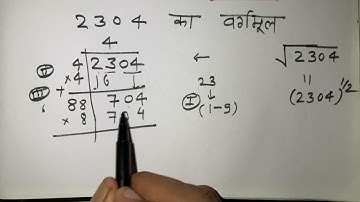 2304 Ka Vargmul | √2304 | Square Root Of 2304 in Hindi for Beginners | Basic Mathematics
