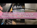 Review ZEDKEHO Sturdy Vinyl Record Storage Box - Album Storage Holds up 50+ Single Record, LP Storag