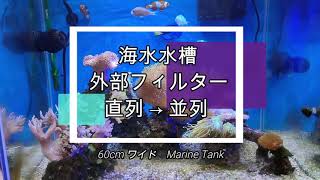外部フィルター接続変更 海水水槽 60 ワイド Youtube