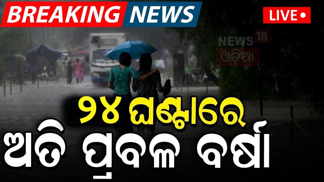 Odisha Rain Live: ୨୪ ଘଣ୍ଟାରେ ପ୍ରବଳ ବର୍ଷା ! Low Pressure Over Bay Of Bengal; Heavy Rainfall In Odisha