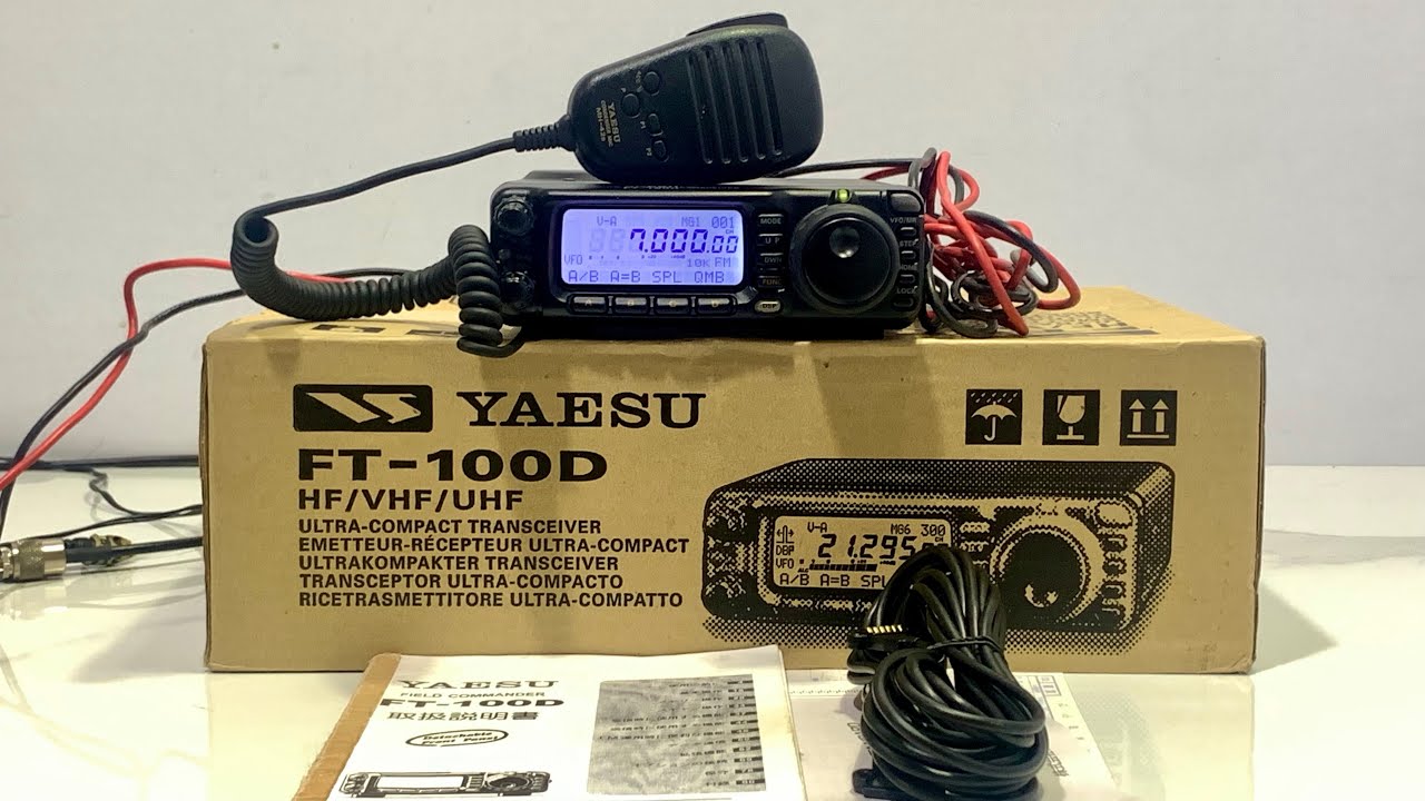 💢Yaesu FT-100D HF/50MHz/VHF/UHF 100/50/20 Duzbuk komplit💢 - YouTube