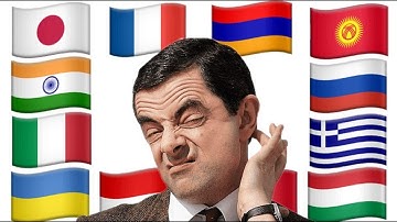 Mr. Bean in different languages meme