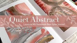 Quiet Abstract Layers in My Handmade Bare Spine Journal