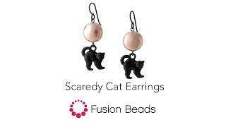 Learn how to create our Scaredy Cat earrings by Fusion Beads