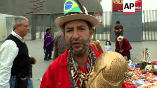 Peru Shamans Hold Ceremony To Support Various Football Teams During World Cup Tournament