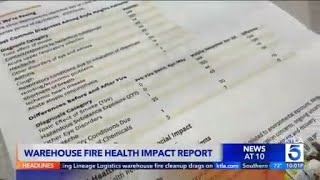 Boyle Heights warehouse fire health impact reports causes concern