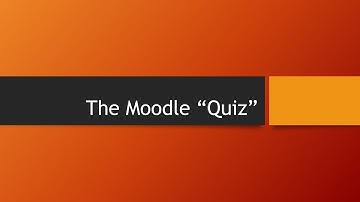 Moodle Quizzes - Level 1