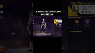 My Free Fire Account Suspended 💔 | UID Reveal | Very Sad Moment #shorts#freefire #ffshorts #shorts