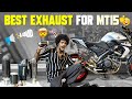 Different types of mt15 full system exhausts  exhaust note akrapovic   sashi yadav stunts