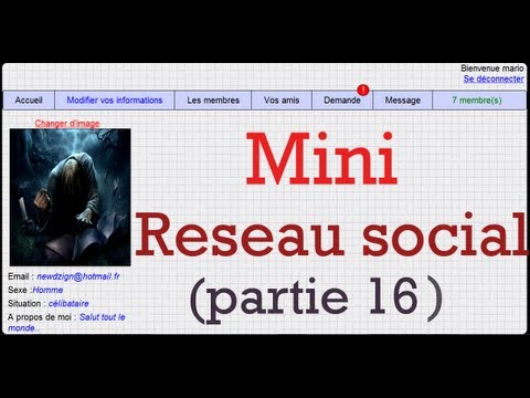 Tutoriel php : Creation d'un mini reseau social | Espace membre | part 16 | By NewDzign