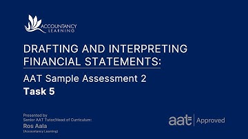 Drafting and Interpreting Financial Statements (DAIF): AAT Sample Assessment 2 -  Task 5 (of 7)