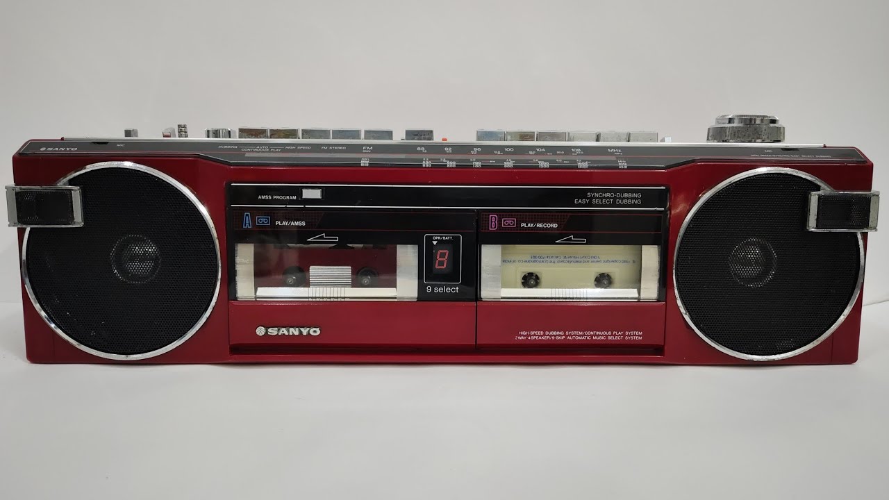 SANYO M-W15-2K ラジカセ 昭和 レトロ SANYO double cassette M -W15-2k 4band stereo radio cassette