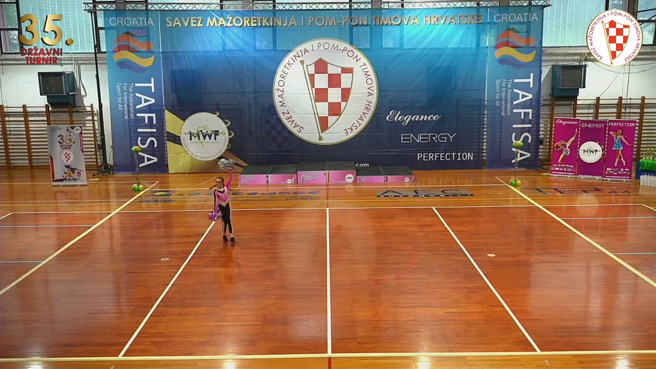 2020. SMPTH 35. DRŽAVNI TURNIR: SOLO POM PON JUNIORI, KRIŽEVAČKE MAŽORETKINJE, LEONA IVA BUZINA