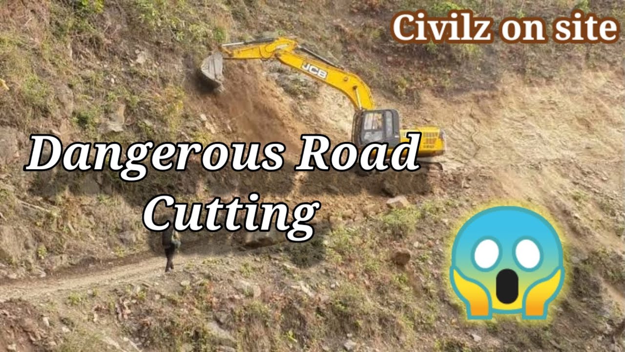 Dangerous Road Cutting || Powerful Excavator || Dangerous😱|| 