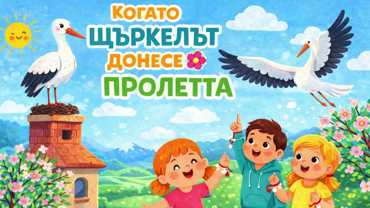 Детска приказка за щъркела, който носи пролетта
