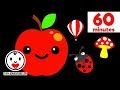 Baby sensory  60 minutes high contrast color animation 4  apples  more