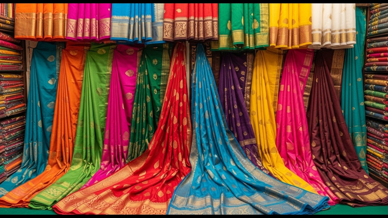 कल्याण मार्केट: कॉटन आणि काठपदर साड्यांचं सुंदर कलेक्शन | Saree Wholesaler 💃