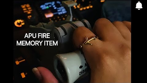Boeing 737 MAX QRH, APU FIRE  MEMORY ITEM with CHECKLIST READING