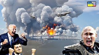 THE KREMEA BRIDGE IS LOST FOREVER! US F-16s Destroy 500 Tons of Russian Explosives