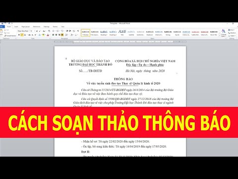 Hướng Dẫn Soạn Thảo Văn Bản Mới Nhất – Thông Báo