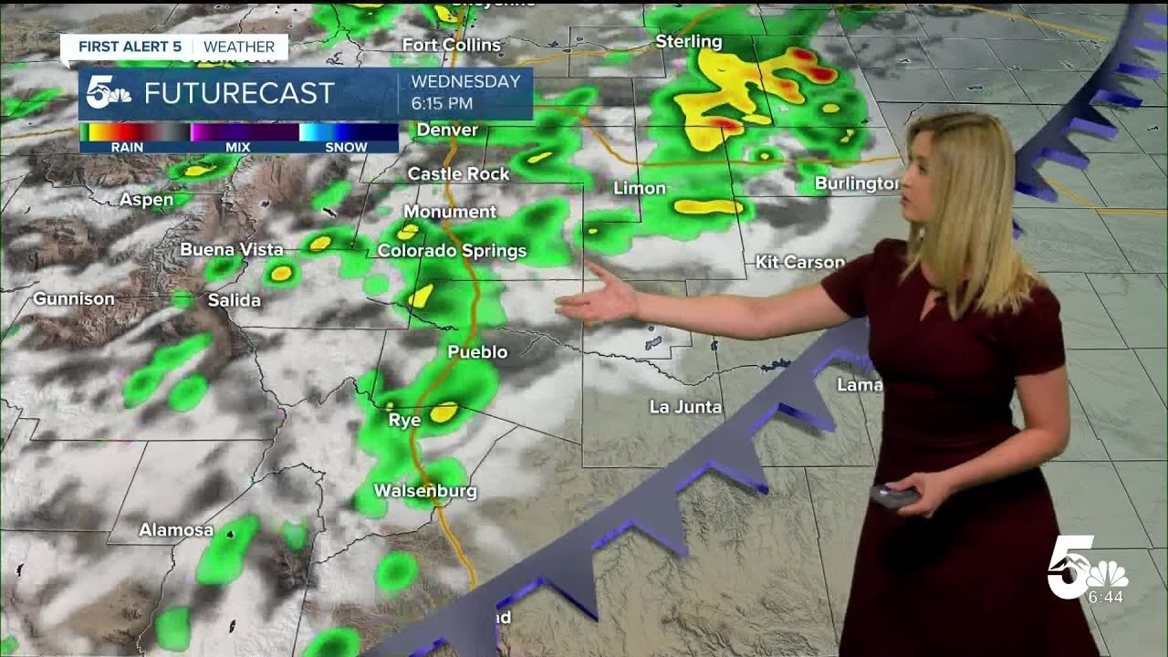 A cold front arrives Wednesday bringing thunderstorms - YouTube