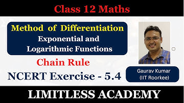 Class 12 Maths Differentiation Exponential and Logarithmic Functions I Exercise 5.4 NCERT Solution