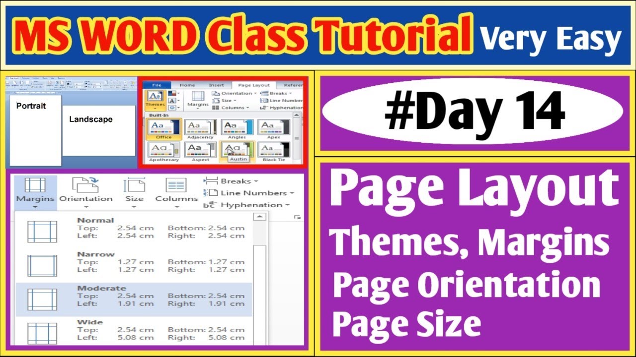 Page Layout In MS Word || MS Word Tutorial In Hindi || Day 14 - YouTube