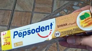 Pepsodent Complete 8 Siwak Halal Toothpaste Packaging Details & Ingredients