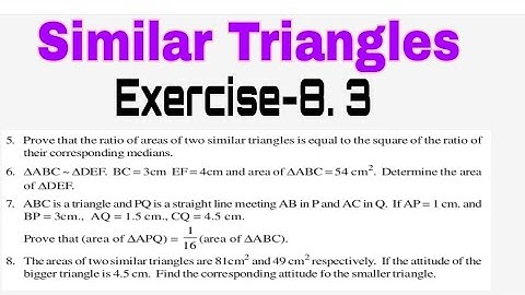 Similar Triangles Exercise- 8.3