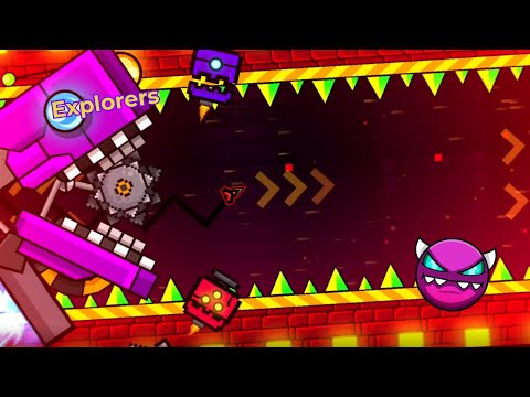 Geometry Dash "Explorers" by MathisCreator & SwitchStepGDYT (Medium Demon)