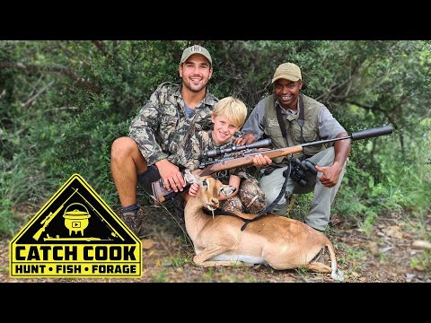 Kids hunting first Impala outside Pretoria, South Africa [CATCH COOK]