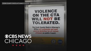 Cook County State's Attorney's office puts up new signs warning against violence on CTA
