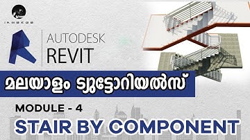 18. Create Stair By Component | Revit Architecture Malayalam Tutorials