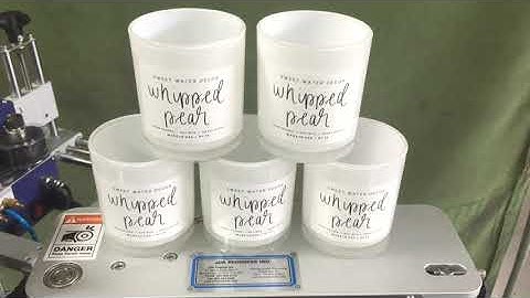 Glass Candle Jar Label Machine Round Candle Jar Labeler Canada USA - JDA