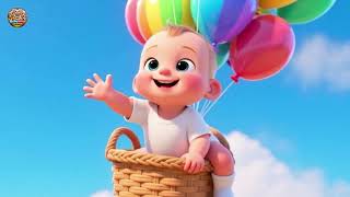 Baby Rainbow Balloon Ride 🌈🎈 | Magical Kids Adventure Song | Fun Nursery Rhyme for Toddlers