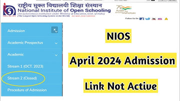 Nios April 2024 Admission Link Not Working  | Task Is Helping (NIOS) #nios #taskishelping