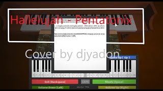Roblox piano|Hallelujah - pentatonix|Sheet in desc