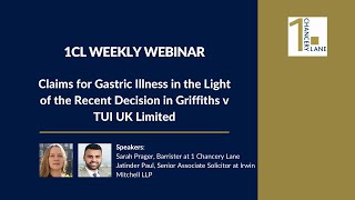 Claims for gastric illness griffiths v tui