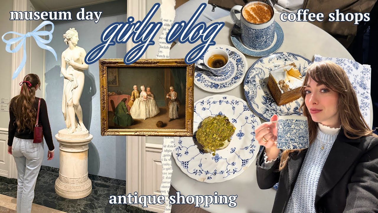 girly vlog: antique shopping, museum day, aesthetic coffee, exploring washington dc, georgetown ⋆౨ৎ˚