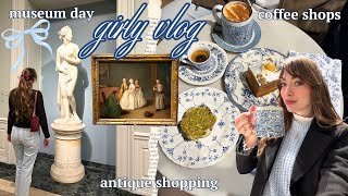 girly vlog: antique shopping, museum day, aesthetic coffee, exploring washington dc, georgetown ⋆౨ৎ˚
